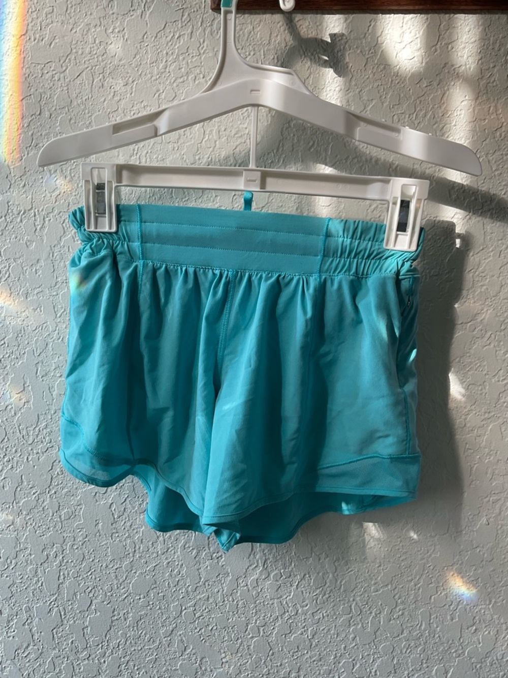 Lululemon electric turquoise shorts